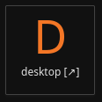Desktop Launch icon with large capital "D" letter